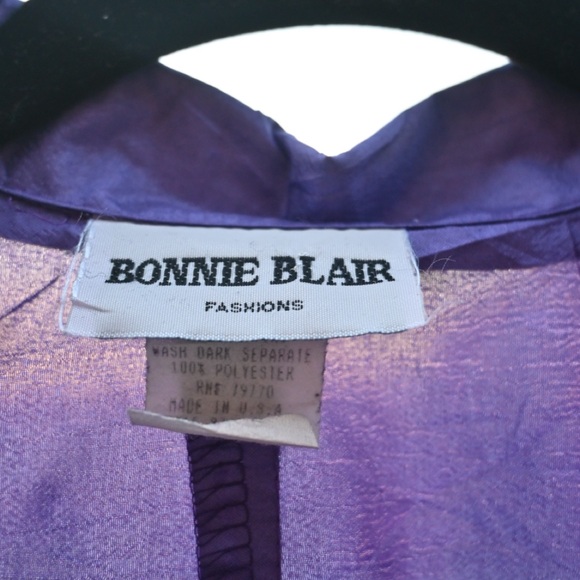 80s Vintage Bonnie Blair Women’s Sports Top / Windbreaker - Picture 7 of 9